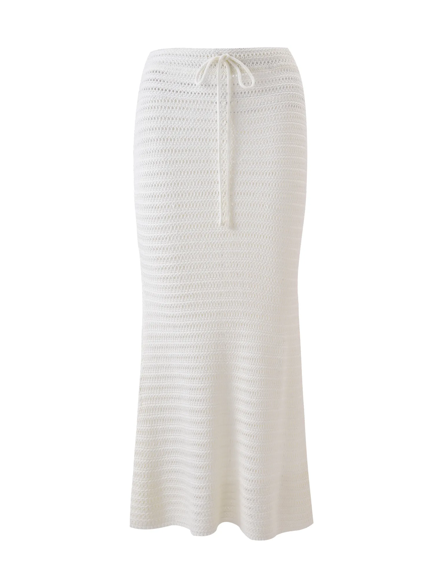 EMELYN MIDI SKIRT - CREAM Tassel accents