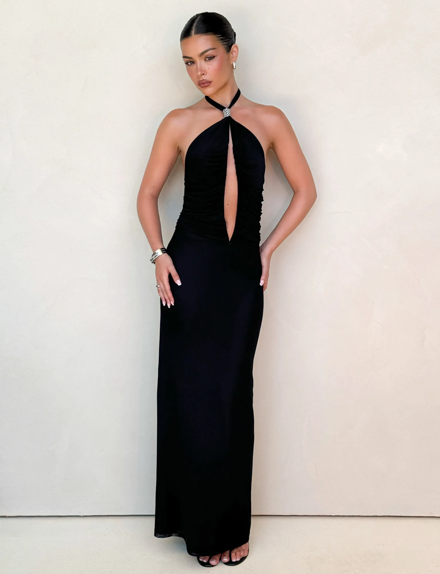 Knit Cool Fall Go ZARA MAXI DRESS - BLACK