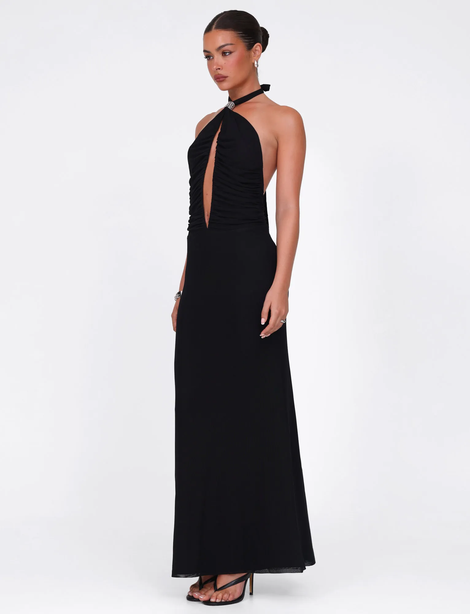 Chic and Cozy Chic Comfort Wear ZARA MAXI DRESS - BLACK