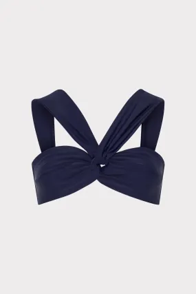 Olivia Draped Bandeau Top Wave Defying Stitching Tension Dispersing Design