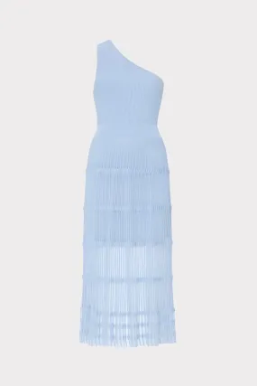 One Shoulder Sheer Knit Midi Dress Modern Edge hypoallergenic