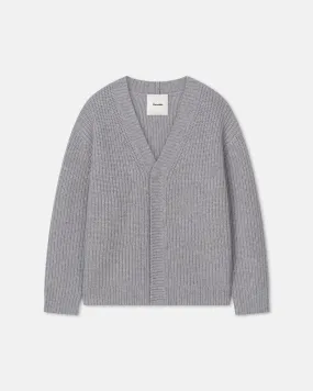 Merino Wool Blend Varten - Merino and Cashmere-Blend Cardigan - Light Grey
