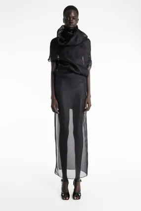 Organza Dress Black Timeless Layer Crisp Look