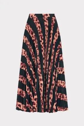 hypoallergenic material Otha Leopard Print Pleated Skirt