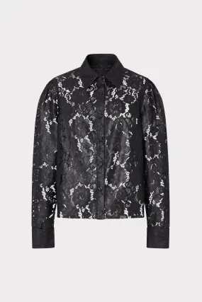 NoSlipGripperBand Arlo Textured Lace Button Down
