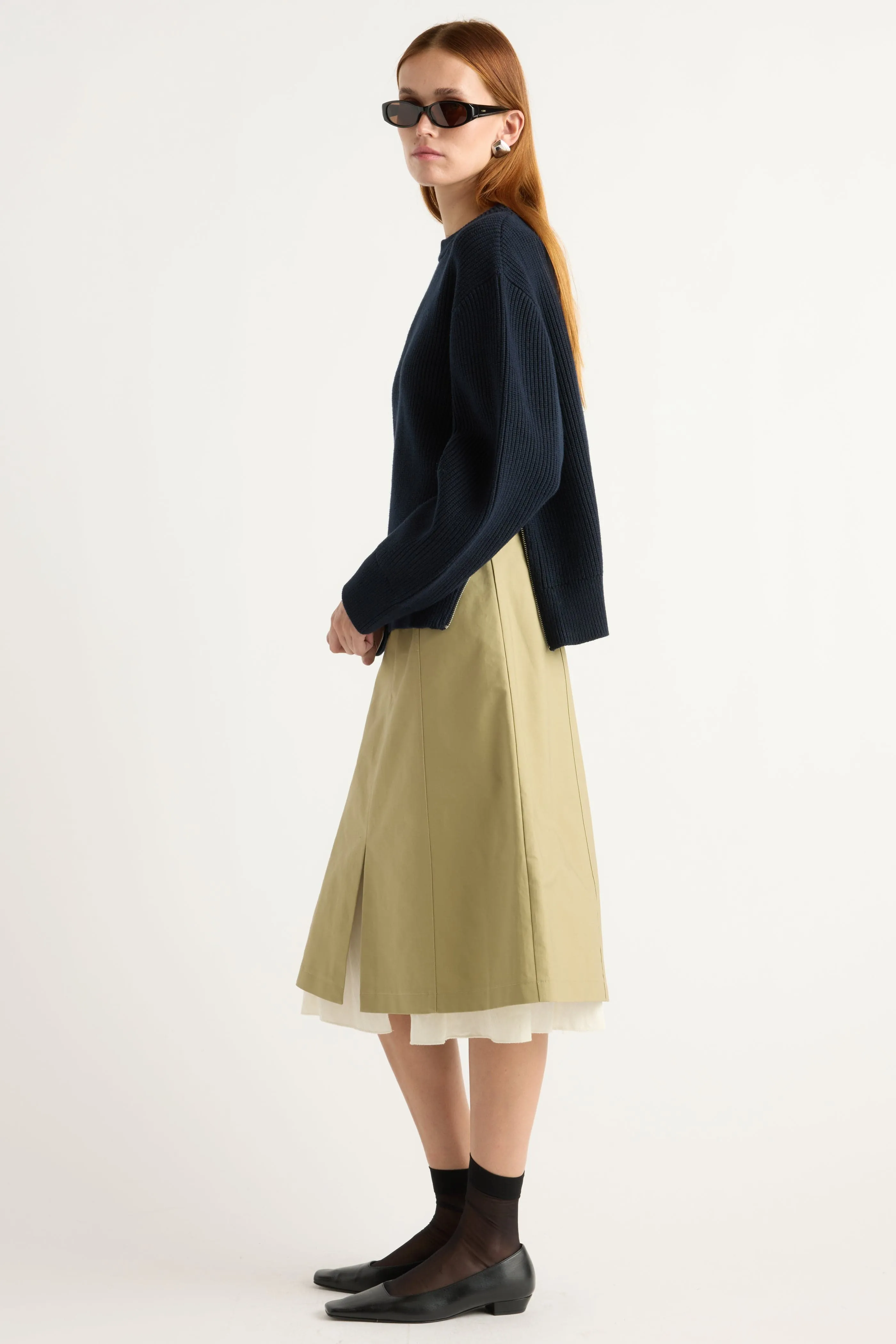 Tate Organic Cotton Side-Zip Sweater Cozy Wardrobe