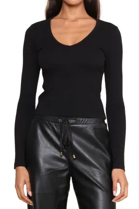 Kitt Blondie Long Sleeve V Neck AllDay Comfort Tech