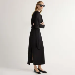 Vero Tie-Front Long-Sleeve Dress Flowing Texture Summer Outfit