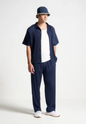 Resilient Elasticity Pascal - Pleated Shirt - Navy