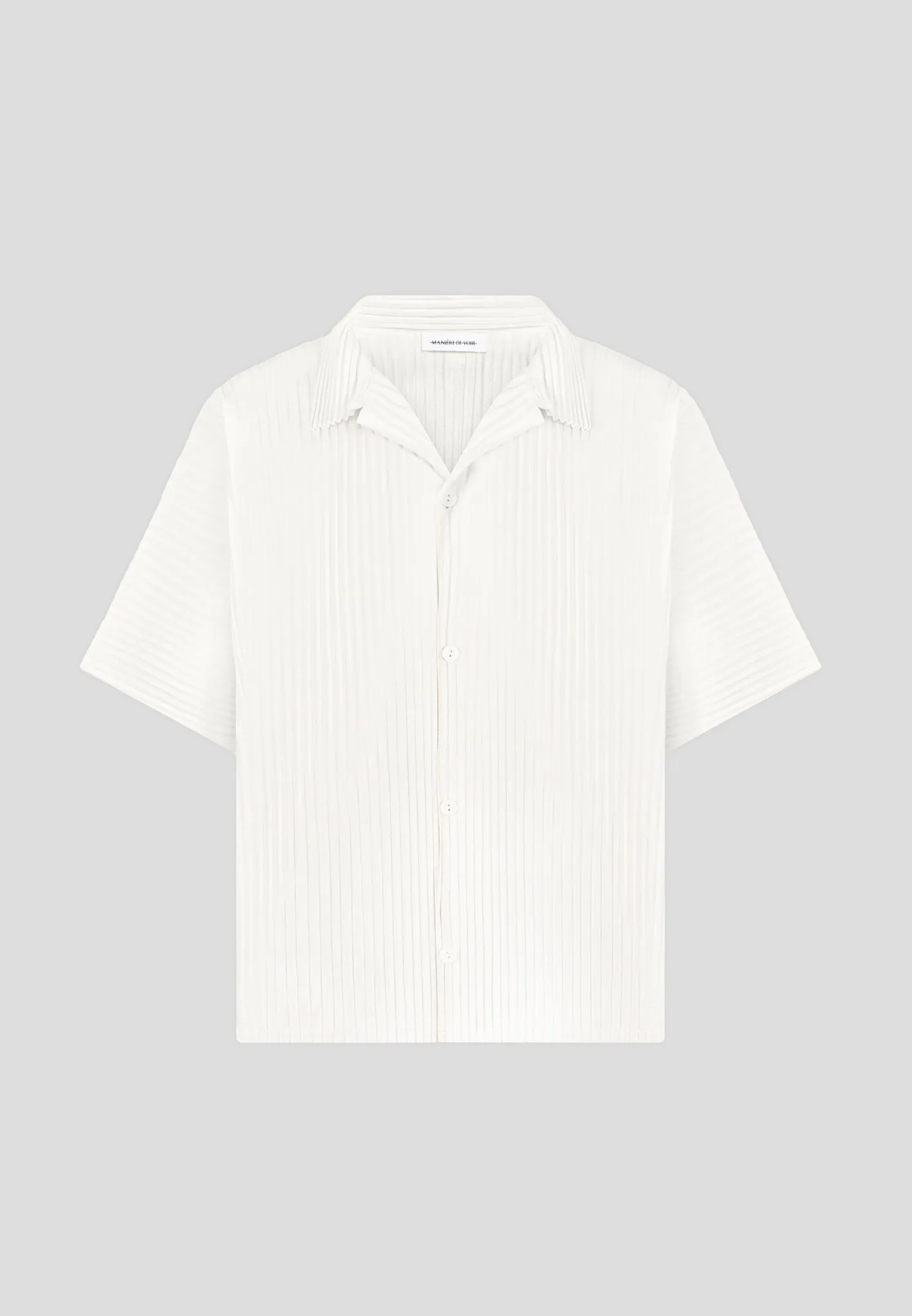 Pascal - Pleated Shirt - Off White Anti Static Fabric Sustainable Fabric Blend