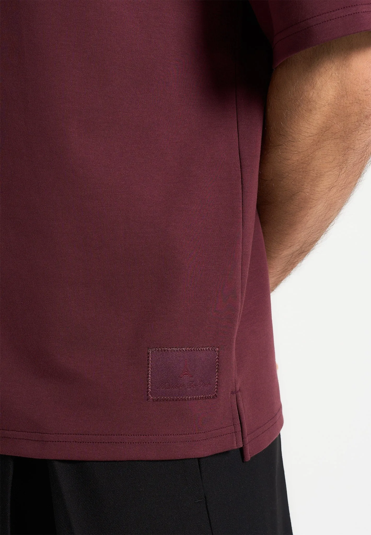 Paul - Relaxed Fit T-Shirt - Wine Red Gym Appropriate