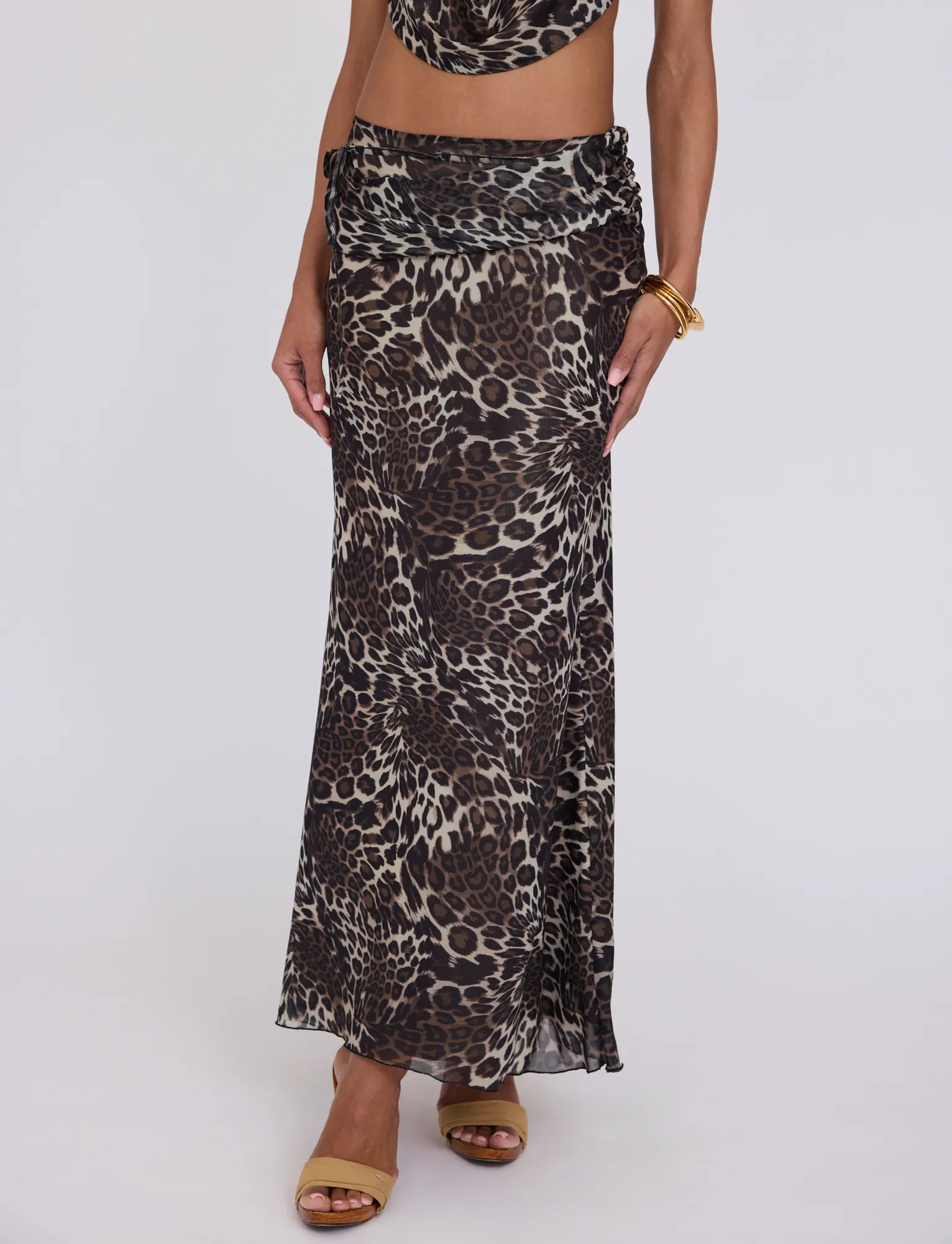 PEARL MAXI SKIRT - MULTI : LEOPARD Drawstring closure Quiet Style