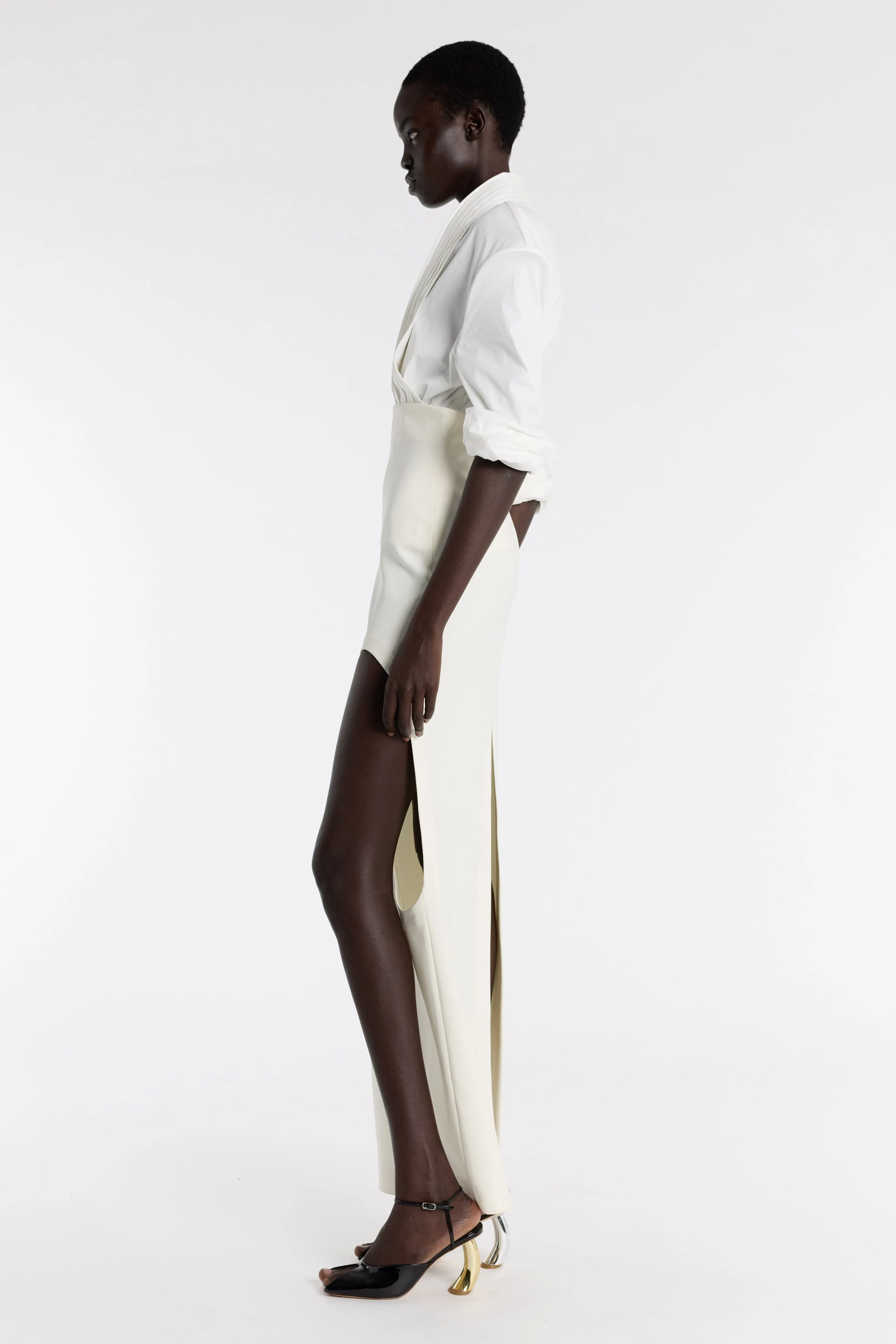 Pencil Skirt Ivory Plant Based Material Timeless Trend