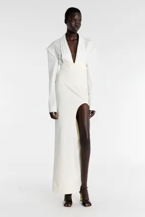 Pencil Skirt Ivory Polished Fit Travel Vibes