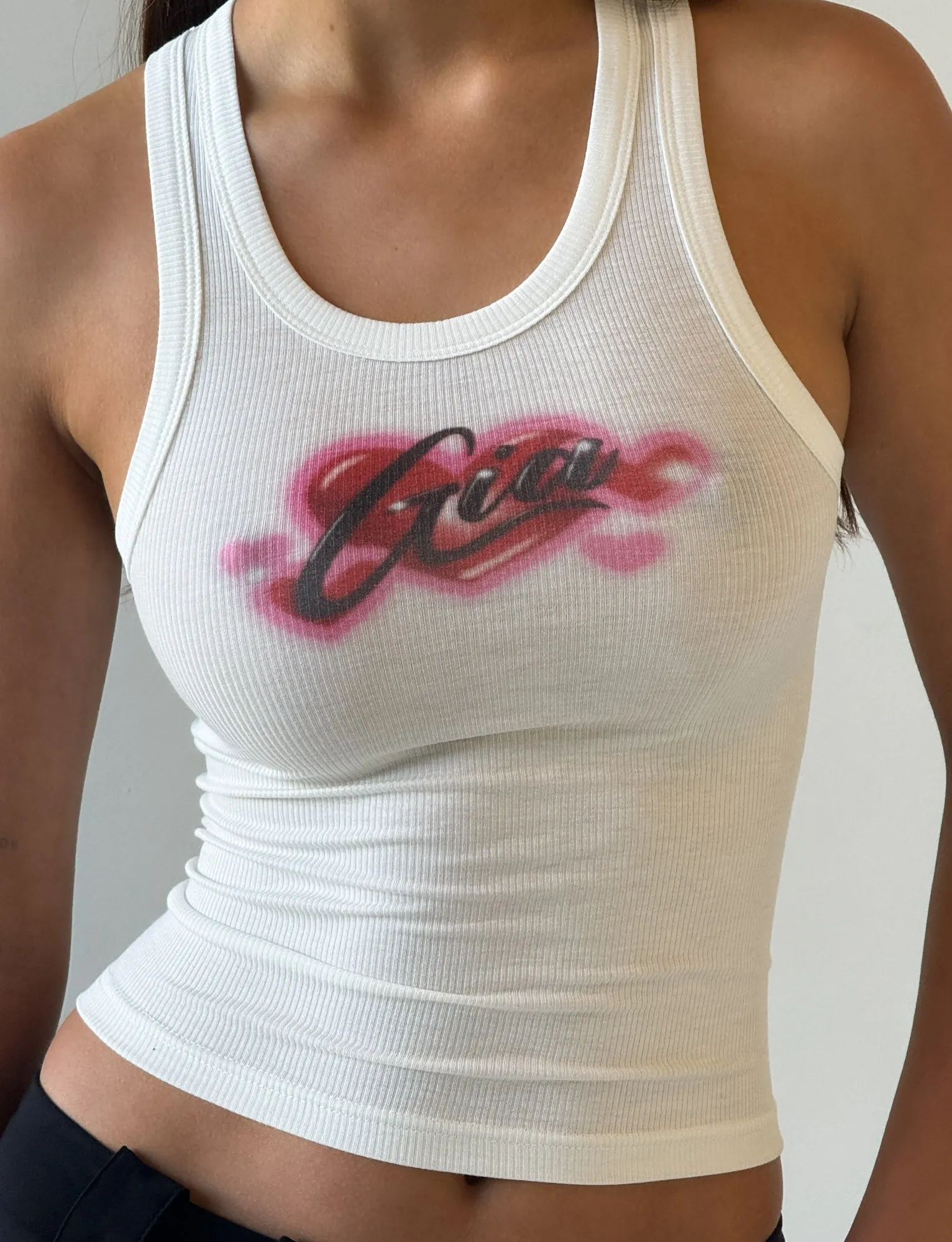 PENELOPE TANK - PINK AIRBRUSH Elegant Look