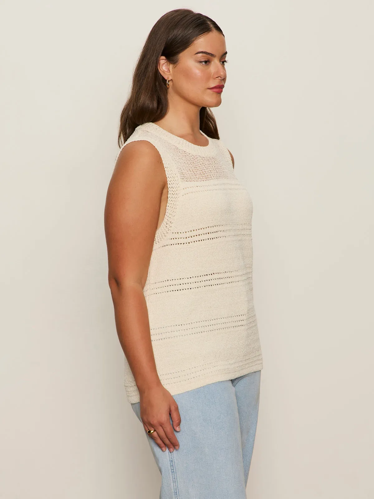 Waves Of Summer Shell Sweater Macrame Extended Sizing Stylish and Fun
