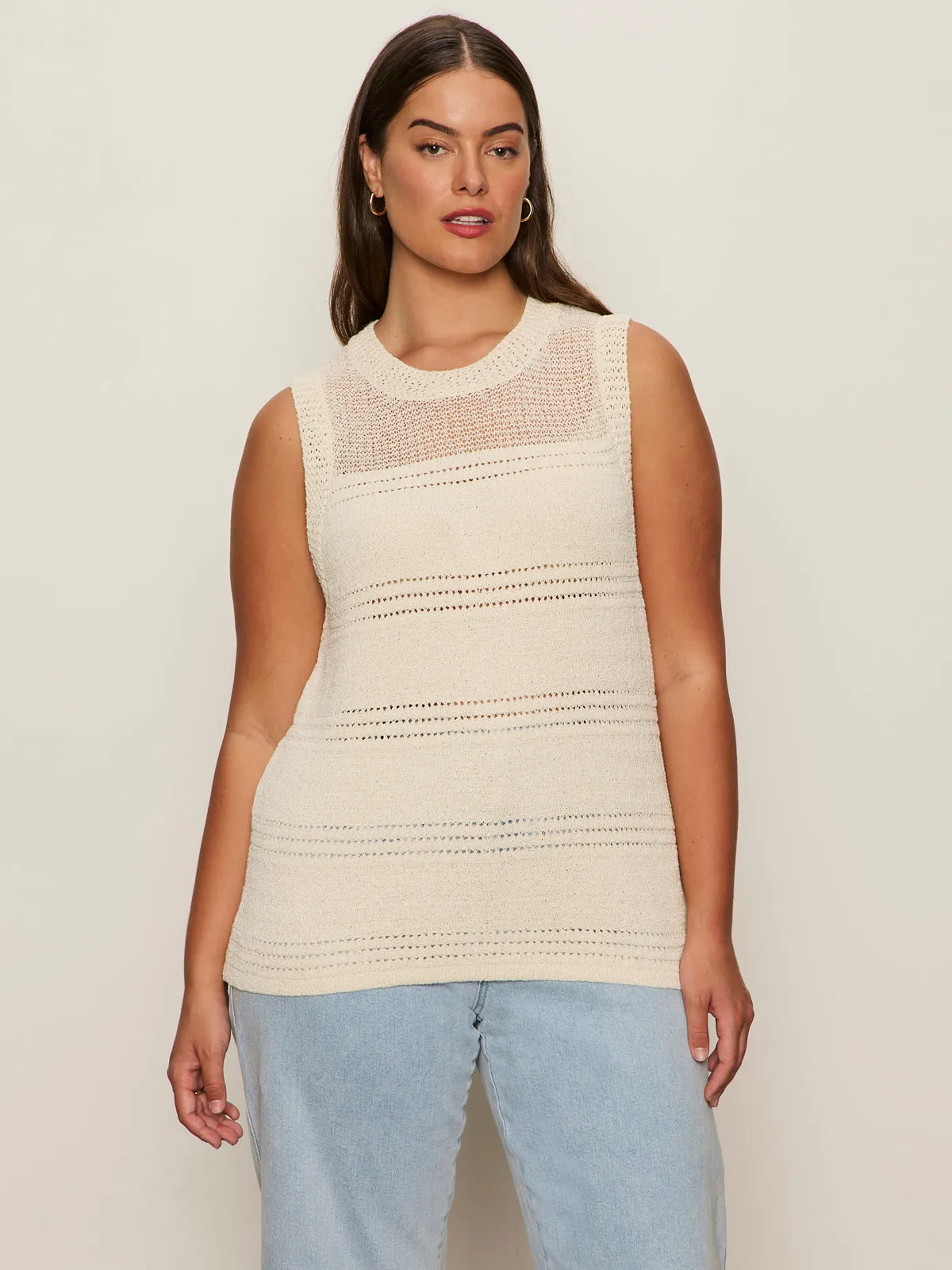 Summer Essentials Swim Triangle Top Waves Of Summer Shell Sweater Macrame Extended Sizing
