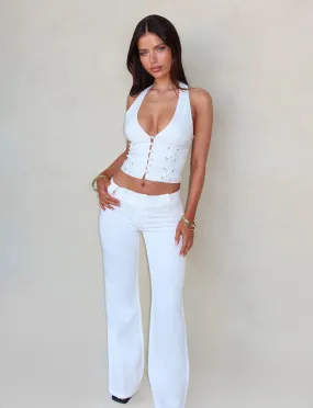 PermeableCloth KITTIE TWILL PANT - WHITE