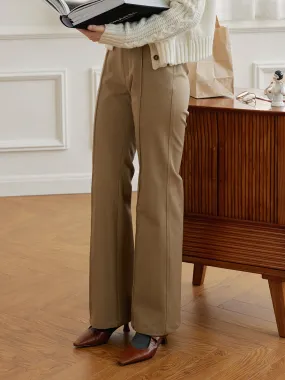 Everyday Eco Friendly Earthy Teresa Khaki Flared Trousers