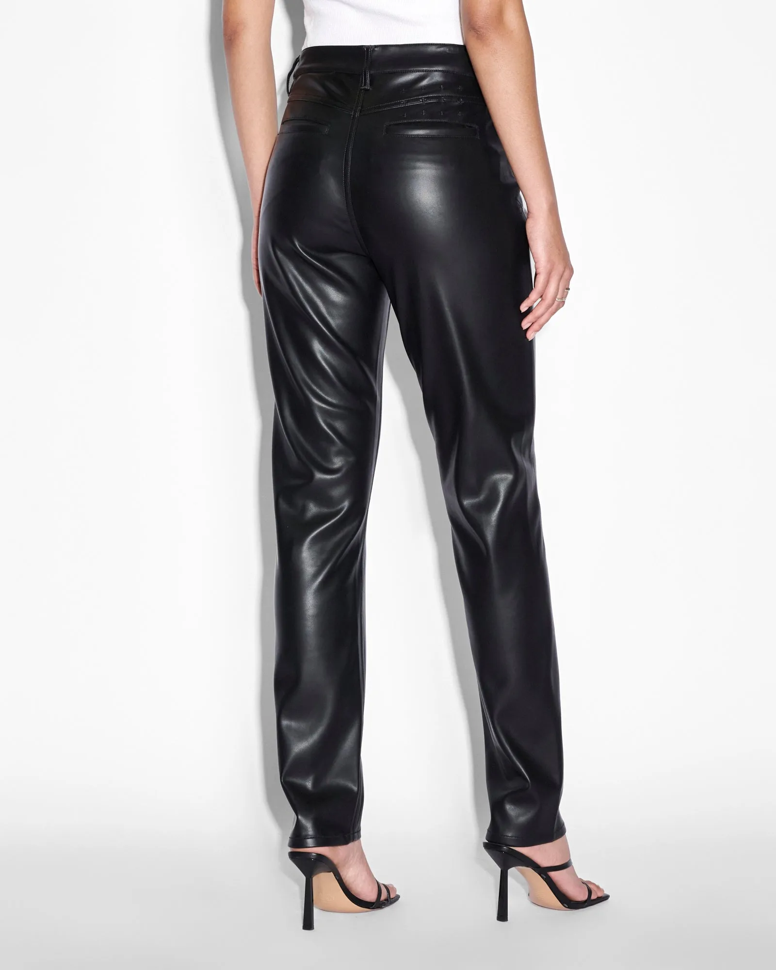 VIVIENNE PANT BLACK Ripped design Trendy Layering