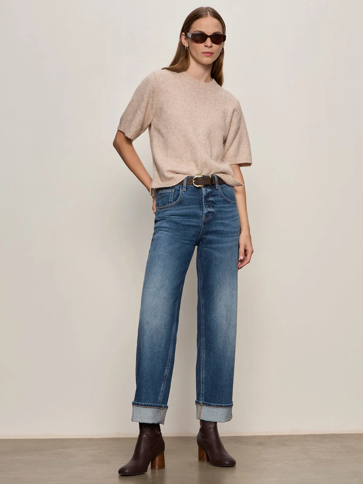 Perfect Sweater Tee Fawn Modern Style Quick drying material