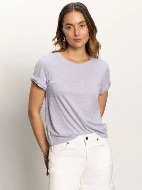 Outdoor Leisure Garment Washed Texture Perfect Tee Remix Lavender Mist