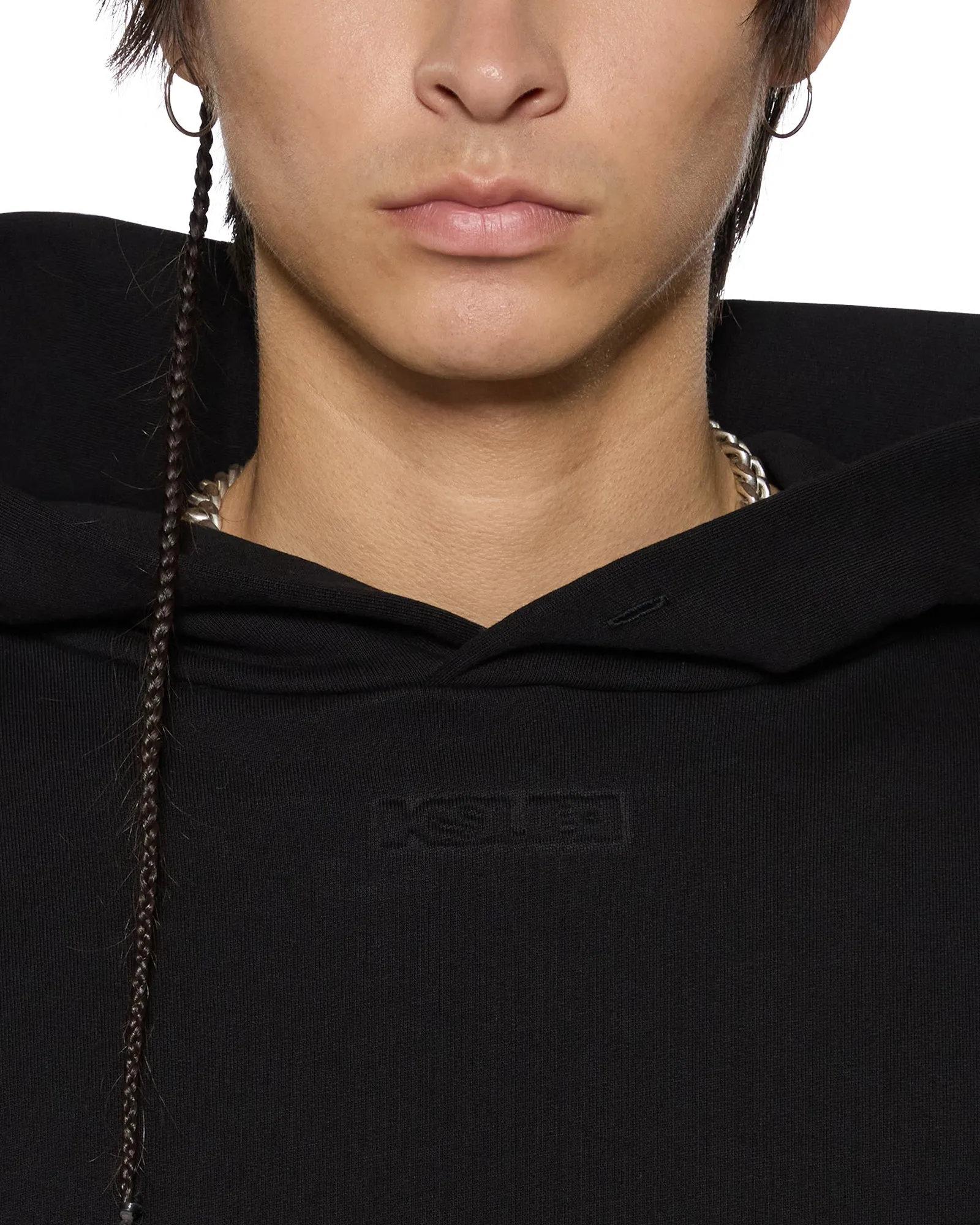 Soft Touch Feel YarnDyed Stripes INTRUDER EKCESS HOODIE JET BLACK