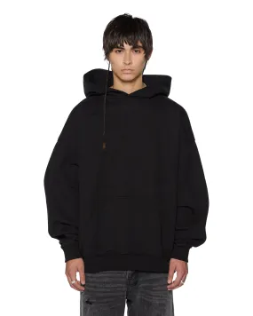 Hidden Zipper Closure INTRUDER EKCESS HOODIE JET BLACK