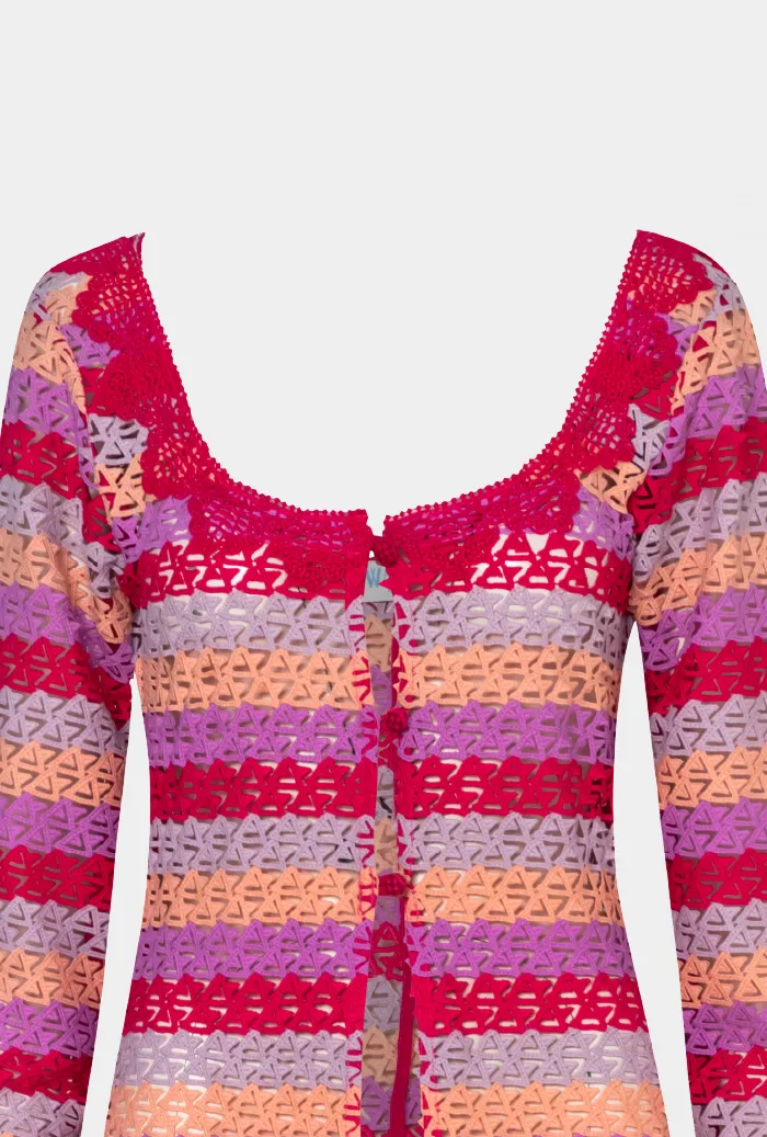 Flexible Neckband Boat Neck PLAYA CRISTAL TOP RASPBERRY