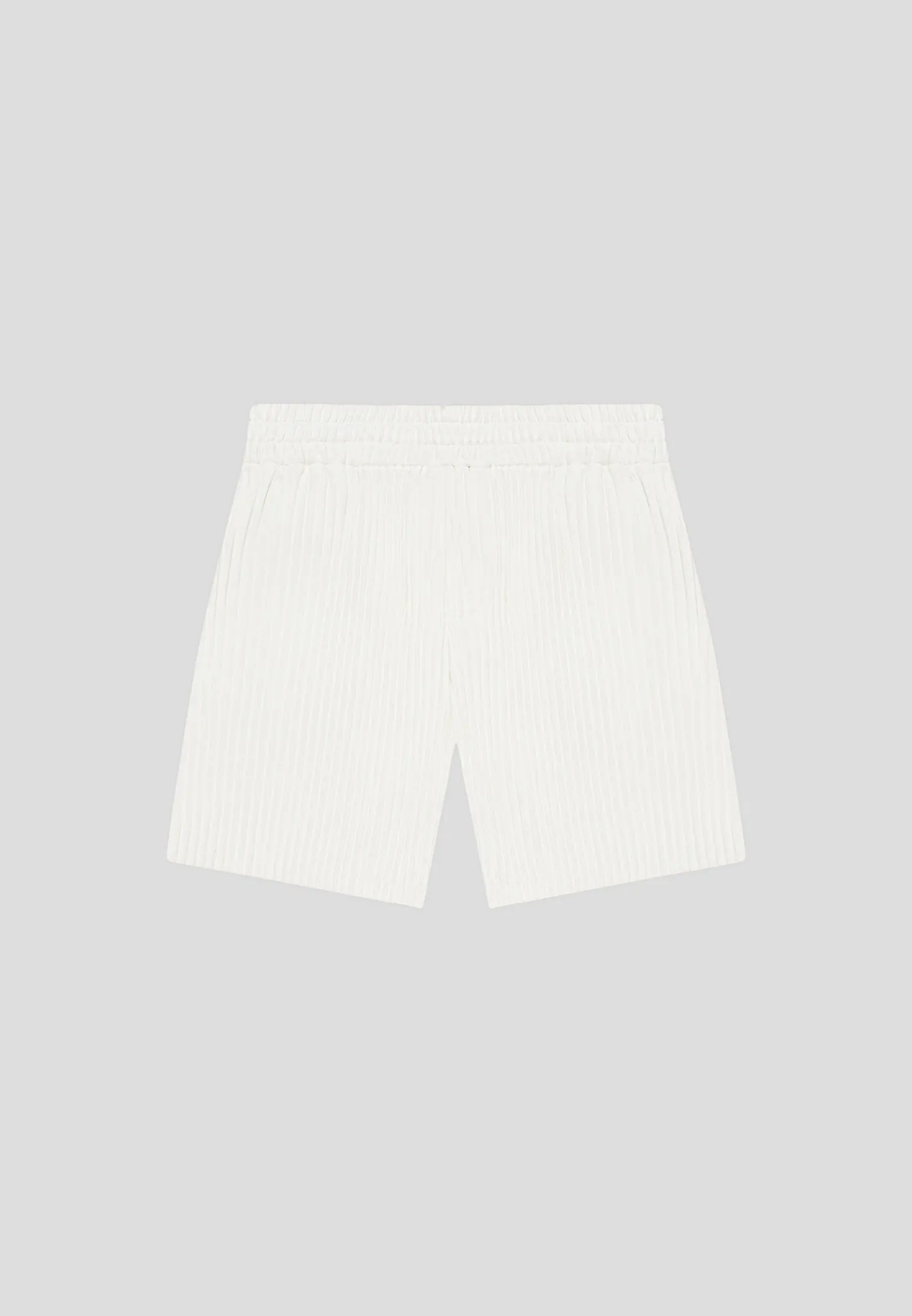 AntiPillTreatment Garment Washed Pleated Shorts - off white off white