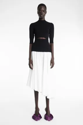 Knit Top Dress Black White Family Glow