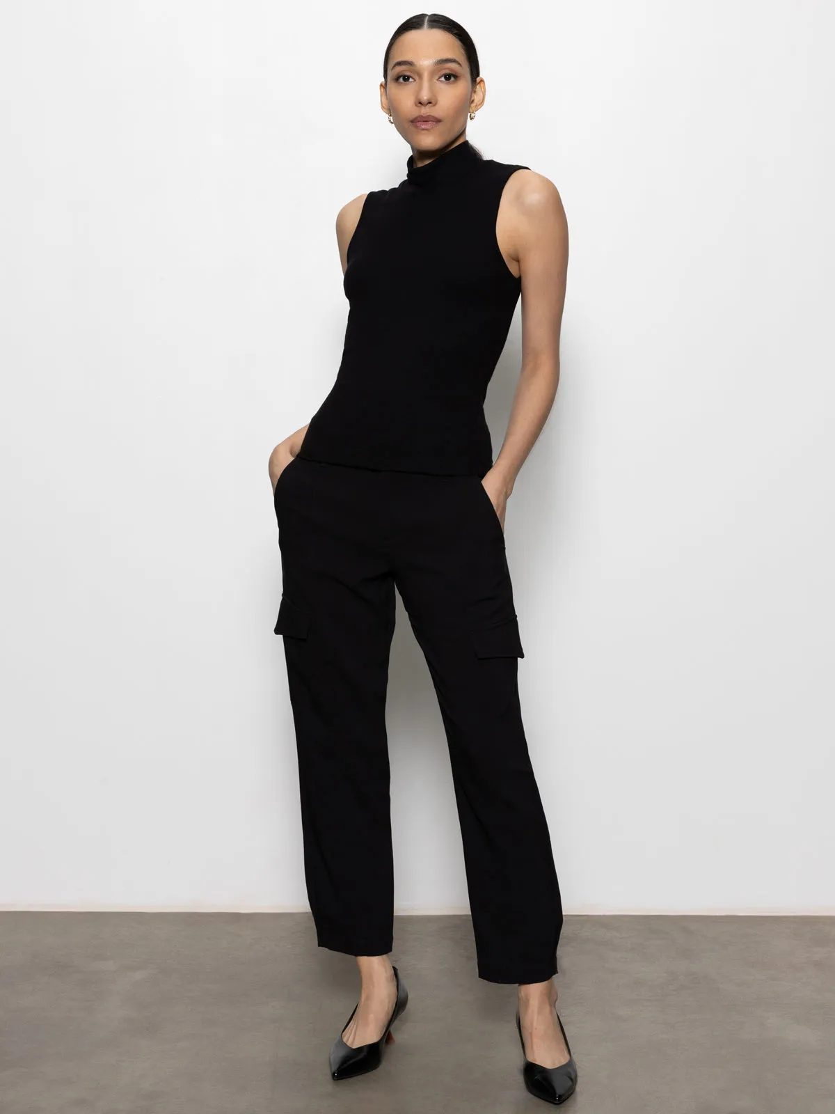 Minimalist Swim Polished Standard Rise Cargo Pant Black