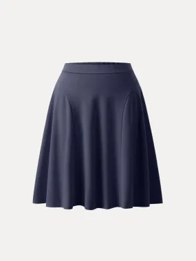 Snag Resistant Fabric Ponte A-line Midi Pull-on Skirt