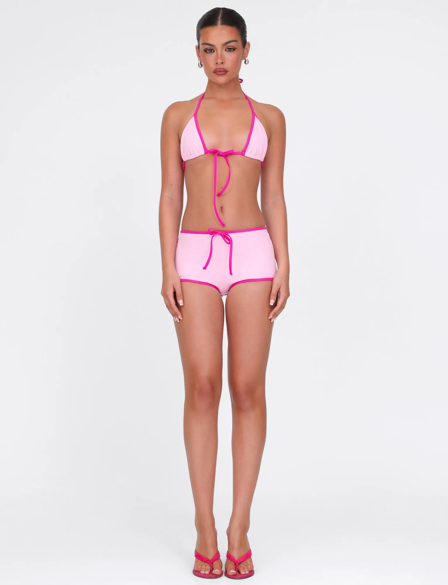 Recycled Swimwear KRISTIN BIKINI TOP - PINK