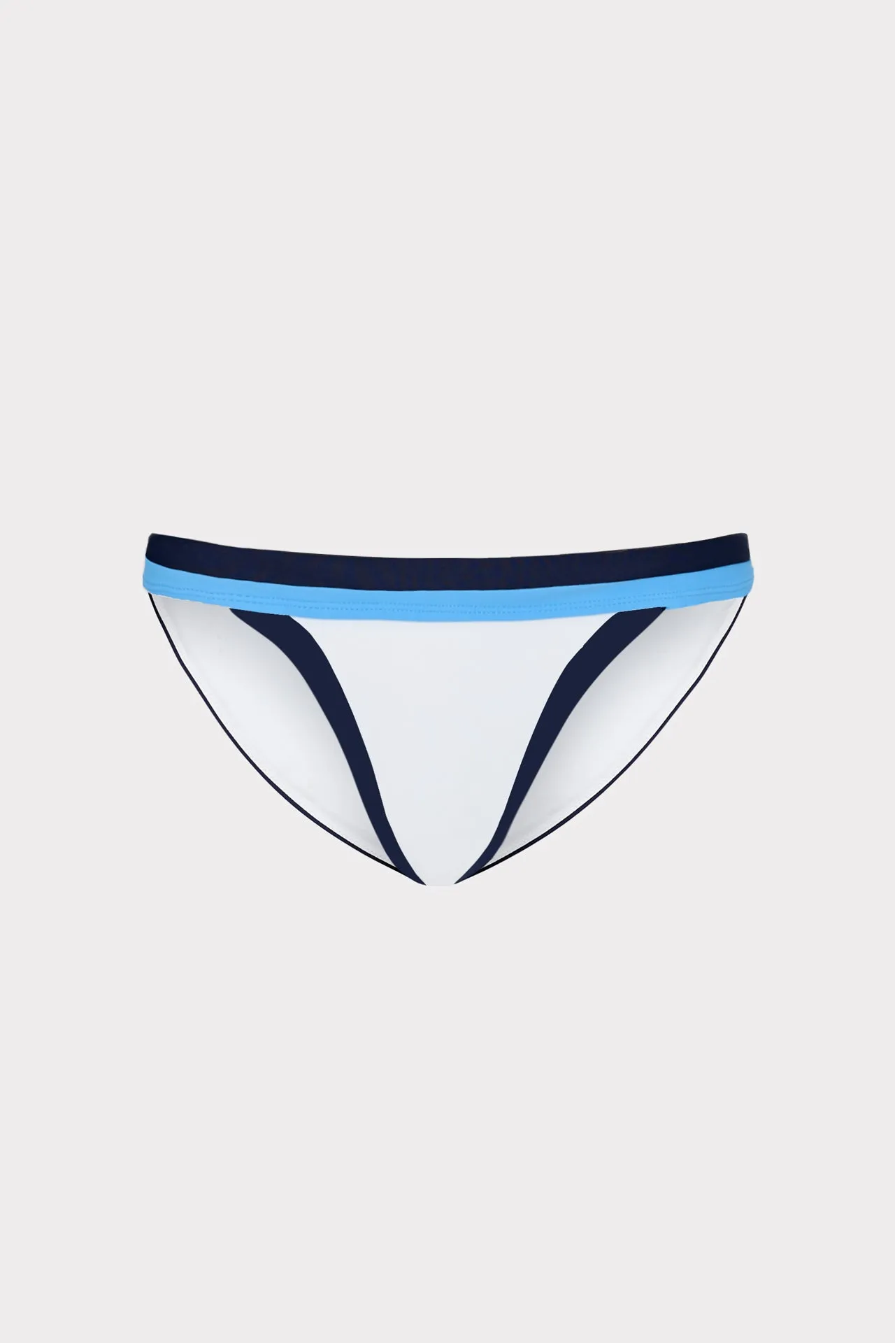 Positano Color Block Bikini Bottom Rash Free Lining Youthful-Look