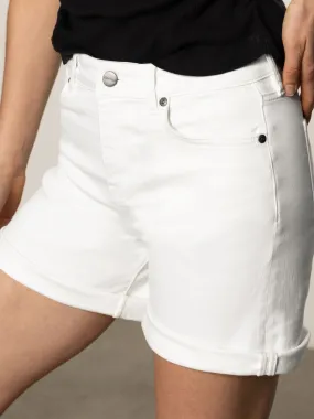ReinforcedKnees Cuffed Denim Short White