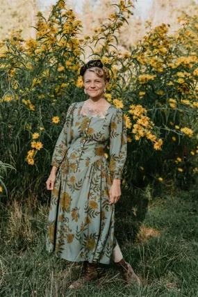 Prairie Dress in Slate Marigold Cozy Style Statement Look