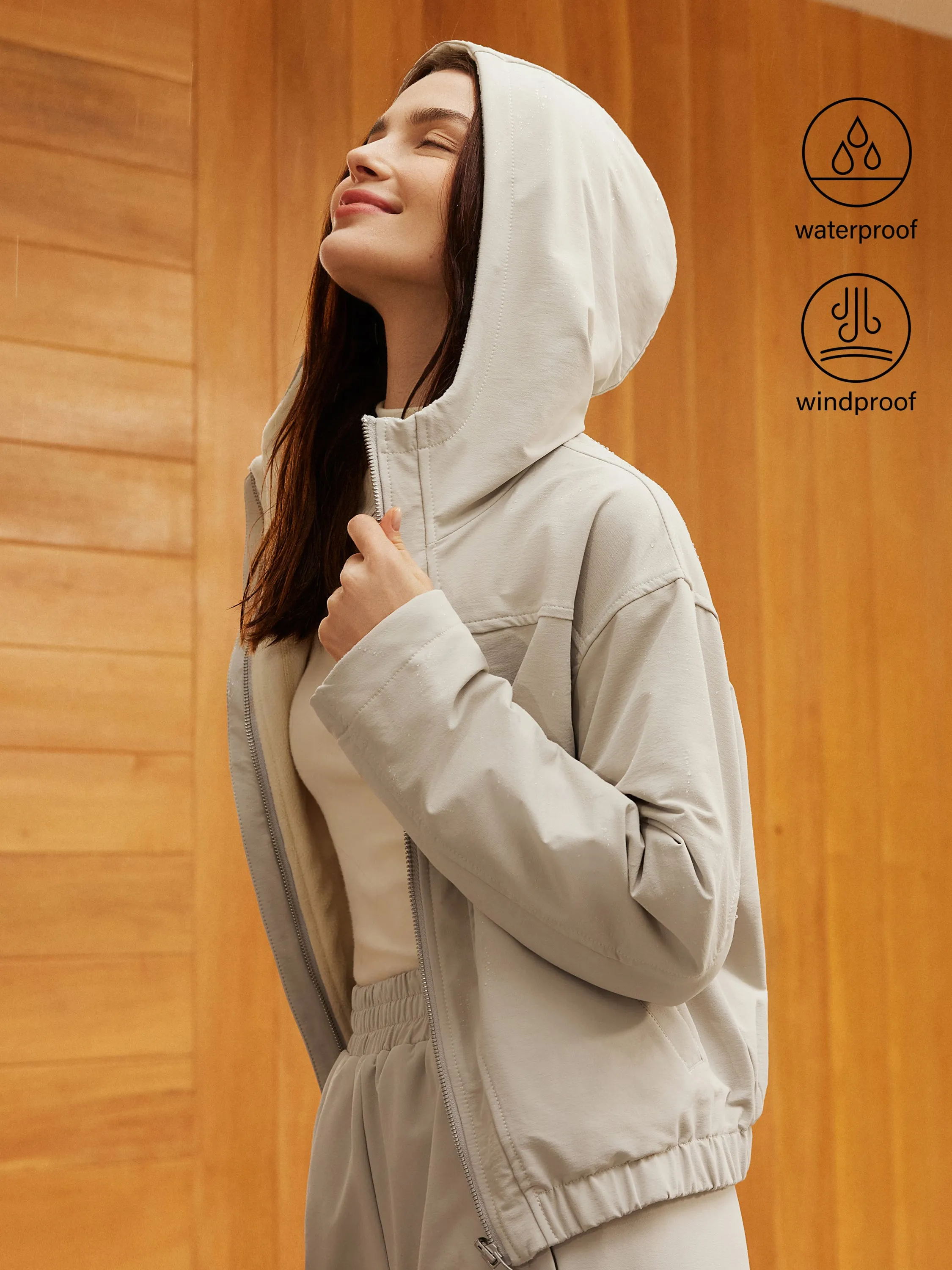 Water-Proof Fleece Reversable Hooded Jacket LongSleeve