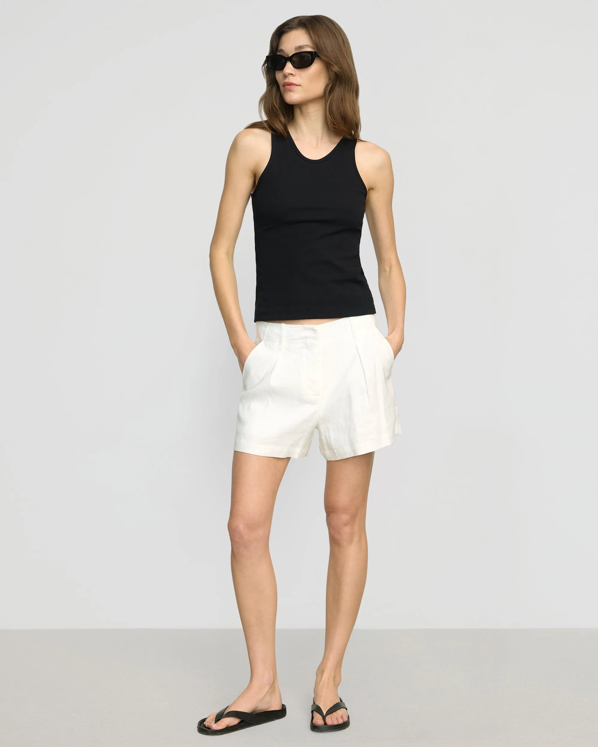 Prithi Scoop-Neck Tank Casual Blouse BiodegradableFabric