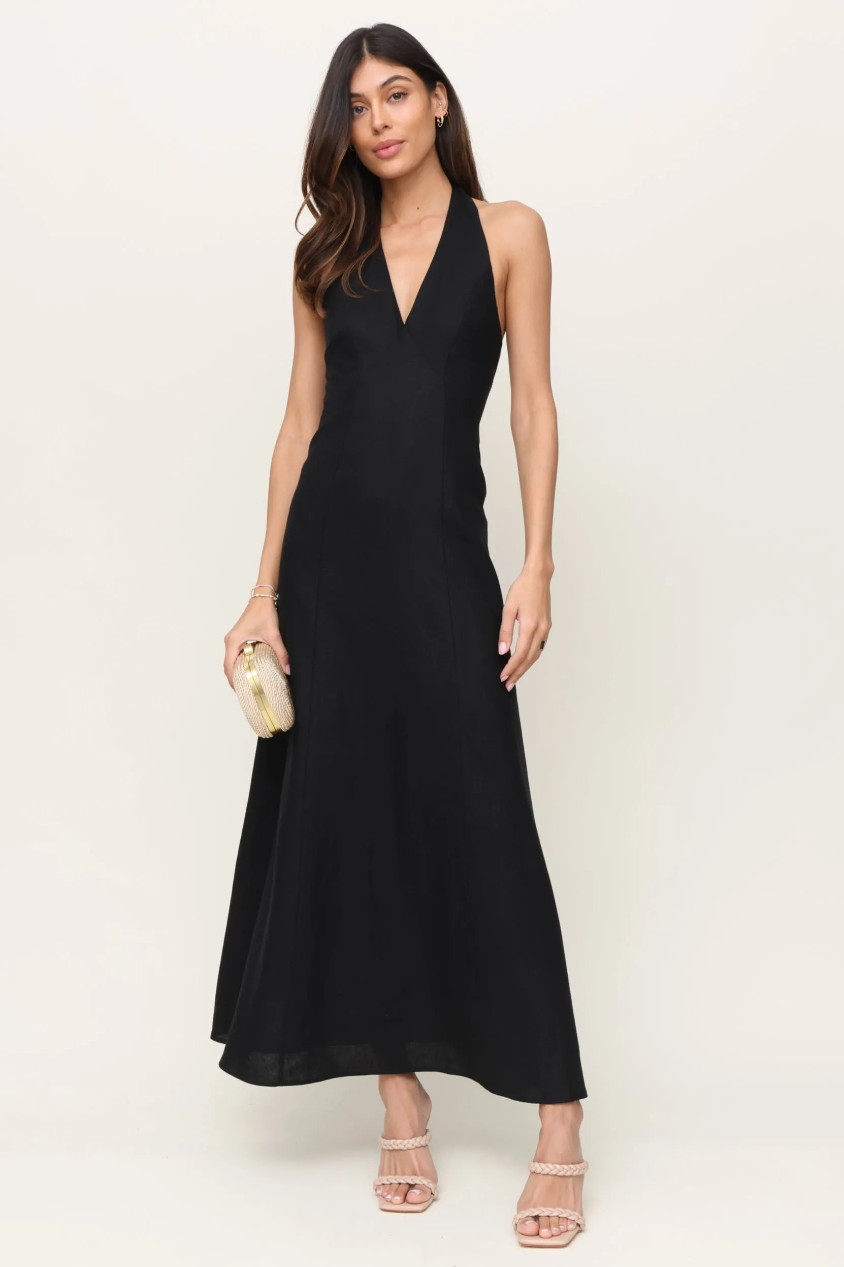 The Simone Halter Dress Fashionable Design