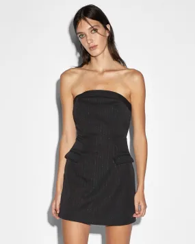 LONDON BUSTIER DRESS PINSTRIPE Must Have