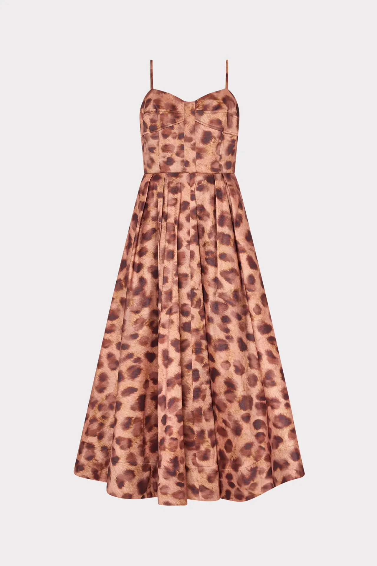 Beachwear Queen Leopard Print Taffeta Bustier Dress