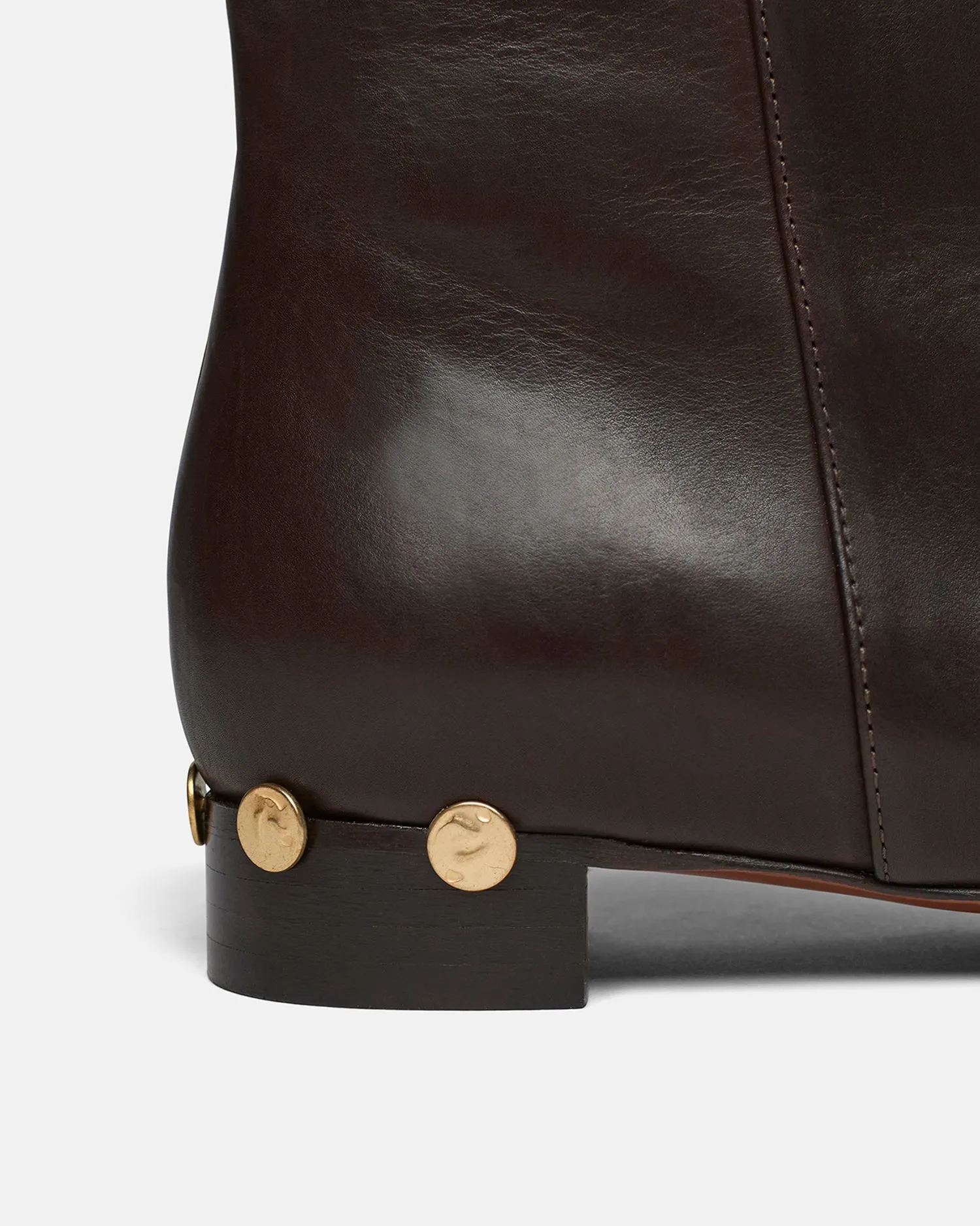 Isla - Elongated Square Toe Boots - Dark Chocolate Bluesign Approved Material