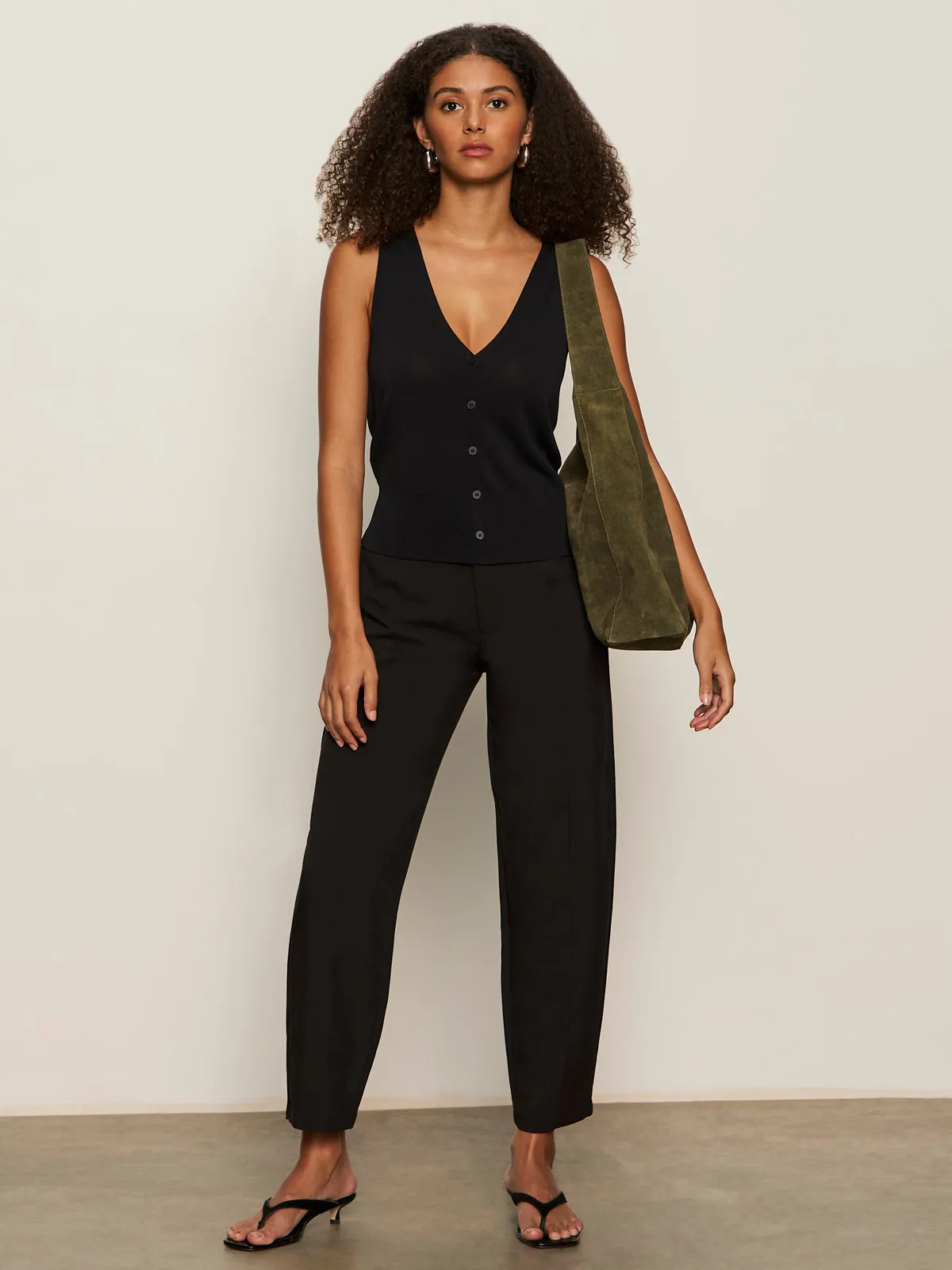 Padded hips Comfy Wardrobe Polished Barrel Pant Black