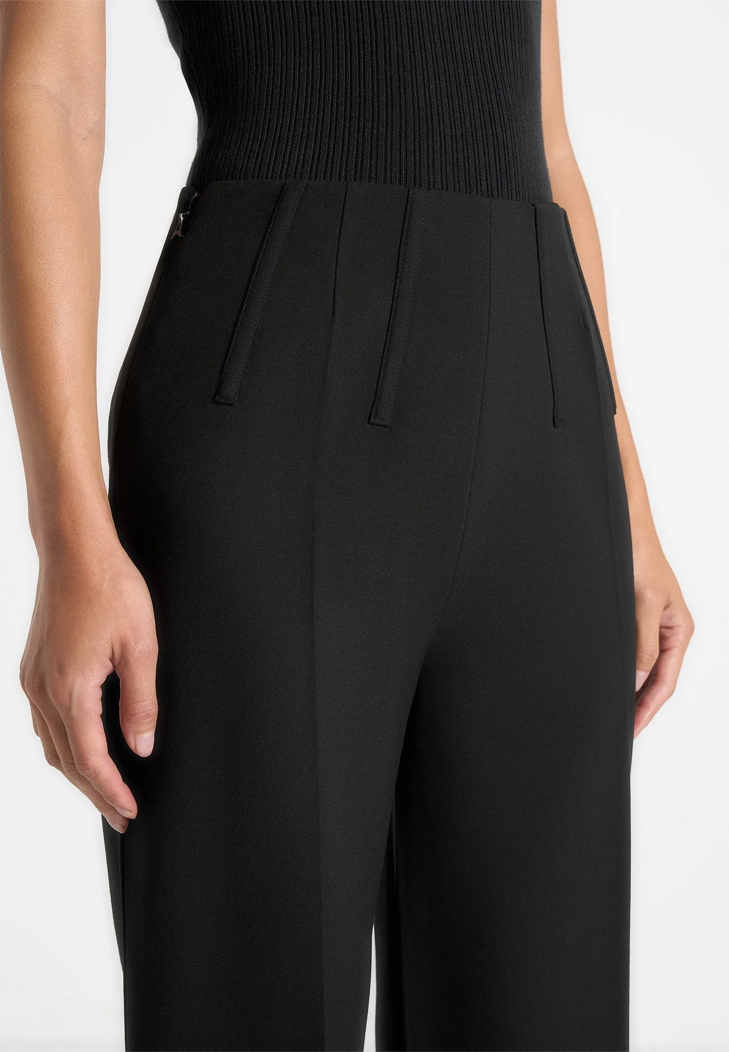Refined Layers Rafaela - Corset Waist Tailored Trousers - Black
