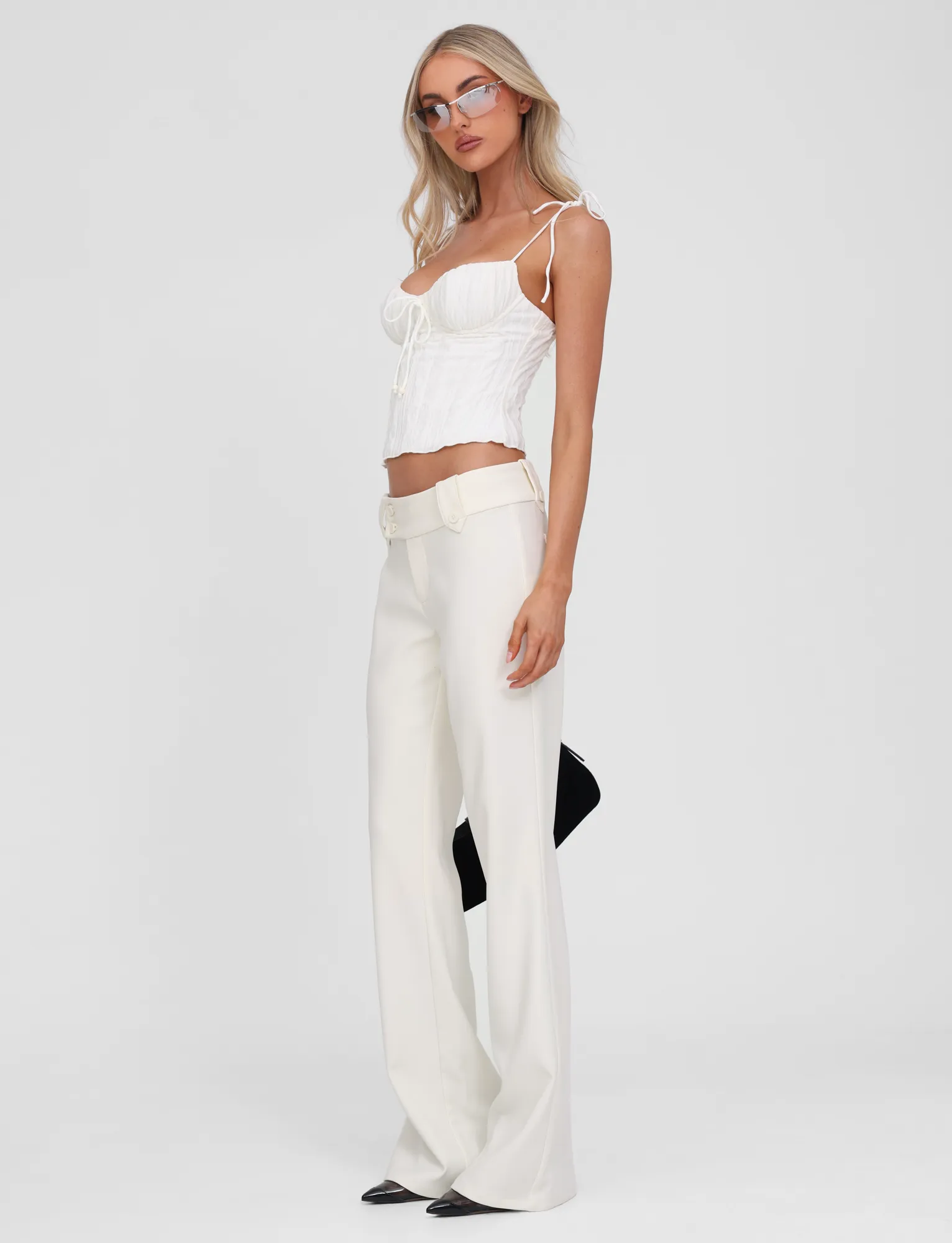 RANIA TOP - OFF WHITE LightweightLayeredFabric