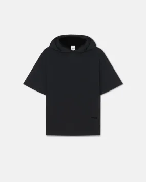 Kacper - Cotton-Jersey Hooded T-Shirt - Black Loose cut