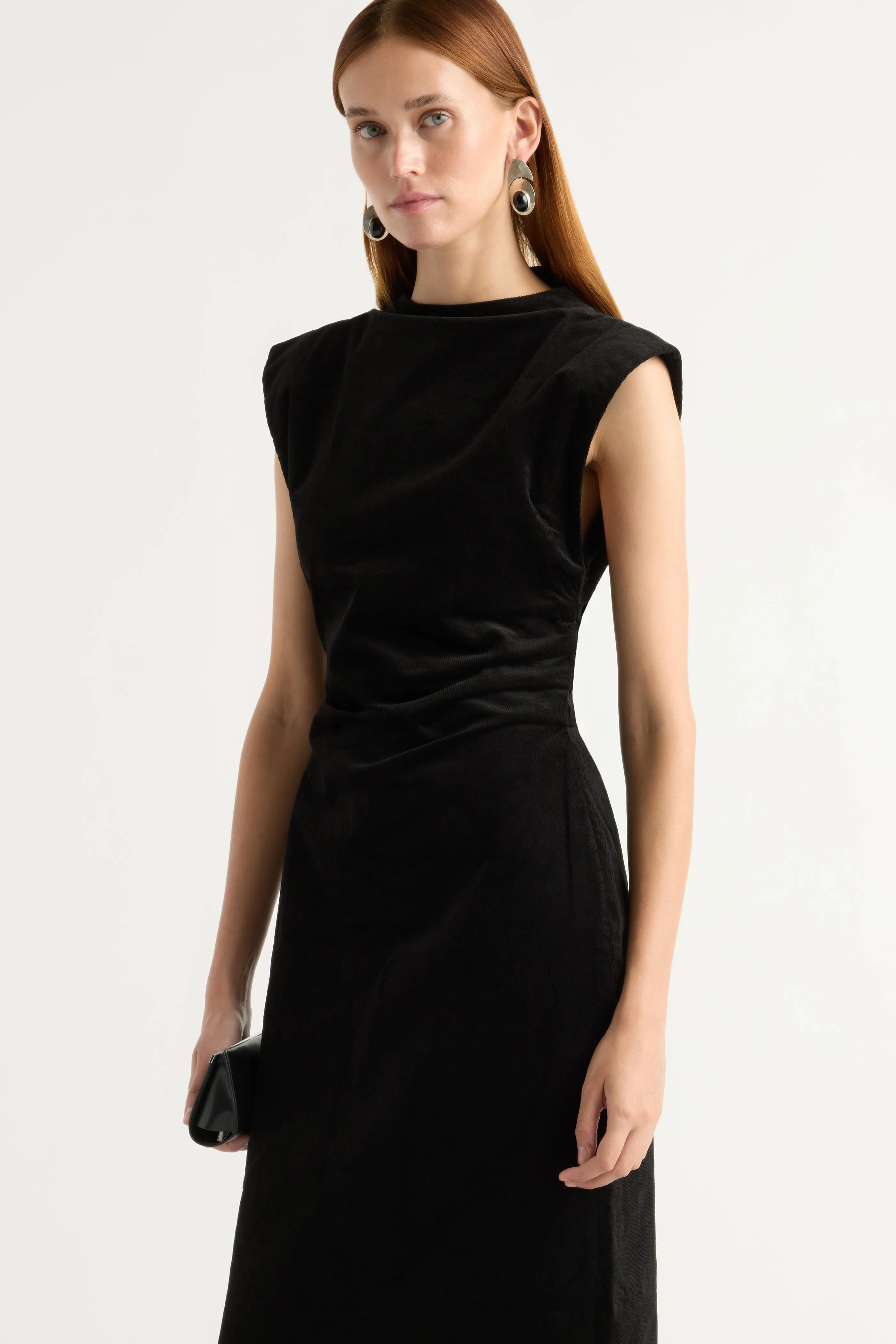 Cambria Structured Corduroy Dress Ombre-Effect