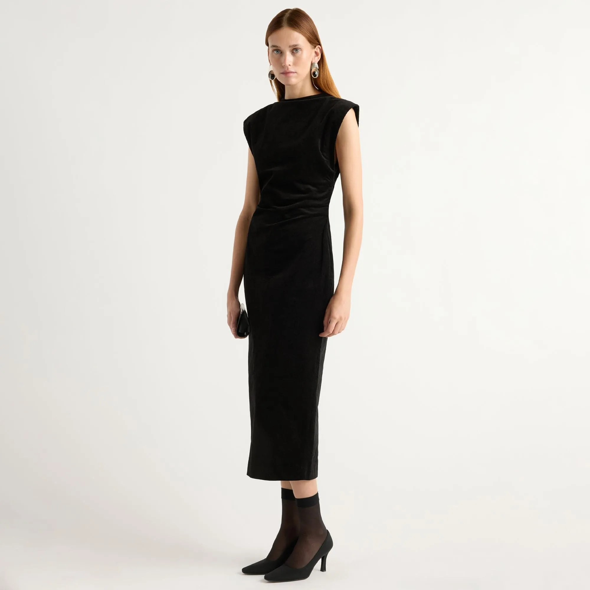 Calm Silhouette Cambria Structured Corduroy Dress