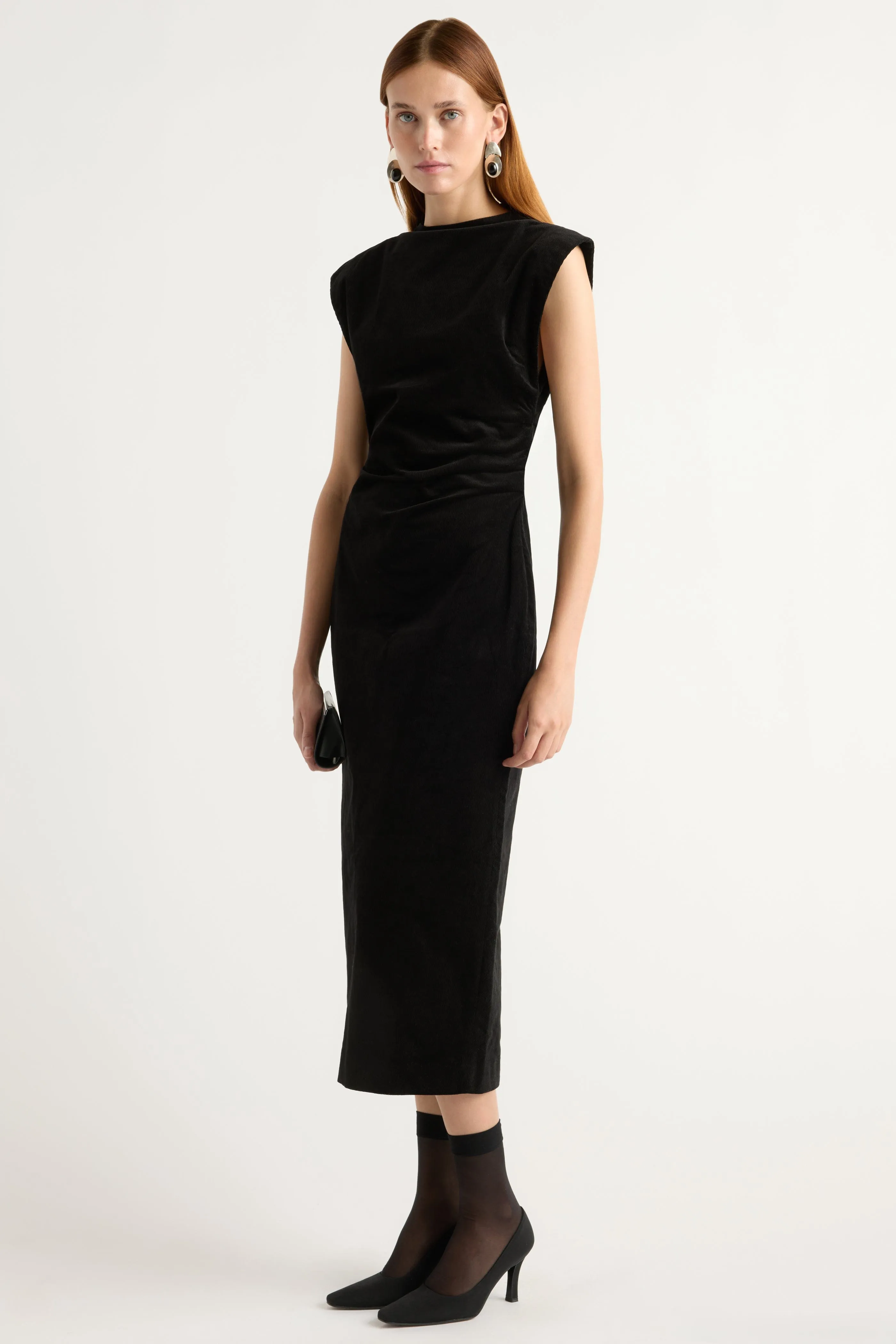 Cambria Structured Corduroy Dress Versatile Edge Quiet Sweet